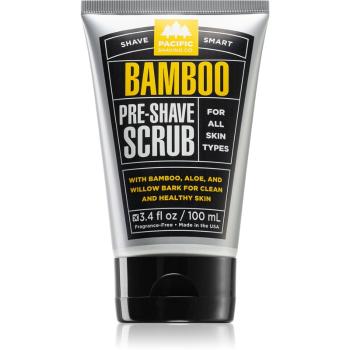 Pacific Shaving Bamboo Pre-Shave Scrub peeling do skóry przed goleniem dla mężczyzn 100 ml
