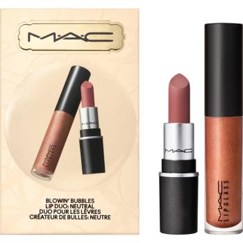 MAC Cosmetics Bubbles & Bows Blowin Bubbles Lip Duo zestaw upominkowy do ust odcień Neutral