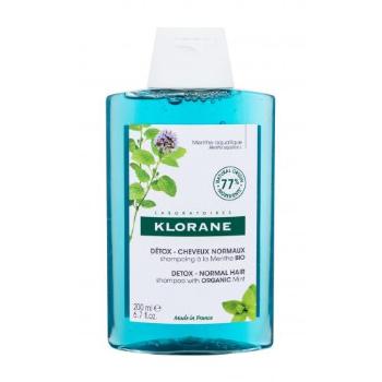 Klorane Aquatic Mint Detox 200 ml szampon do włosów dla kobiet Uszkodzone pudełko