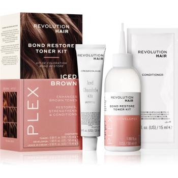 Revolution Haircare Plex Bond Restore Kit zestaw dla podkreślenia koloru włosów odcień Iced Chocolate