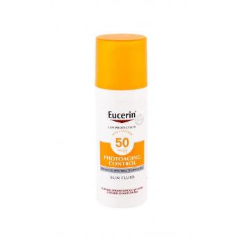 Eucerin Sun Protection Photoaging Control Sun Fluid SPF50 50 ml preparat do opalania twarzy dla kobiet Uszkodzone pudełko