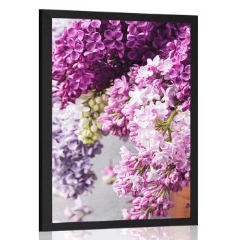 Plakat liliaw różowych odcieniach - 20x30 black