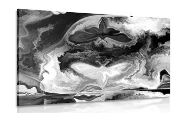 Obraz mistyczna sylwetka w wersji czarno-białej - 120x80