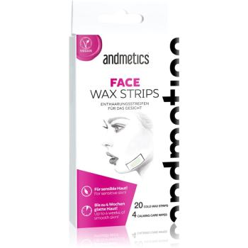andmetics Wax Strips Face plastry z woskiem do depilacji twarzy 20 szt.