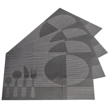 Podkładka stołowa Food ciemnoszary, 30 x 45 cm, zestaw 4 szt.