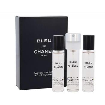 Chanel Bleu de Chanel 3x 20 ml 60 ml woda perfumowana dla mężczyzn Uszkodzone pudełko