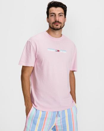 Tommy Jeans Pastel Linear Logo Koszulka Różowy