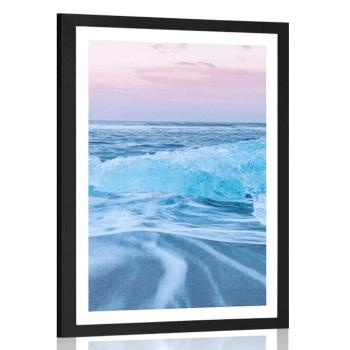 Plakat z passe-partout lodowy ocean - 20x30 black