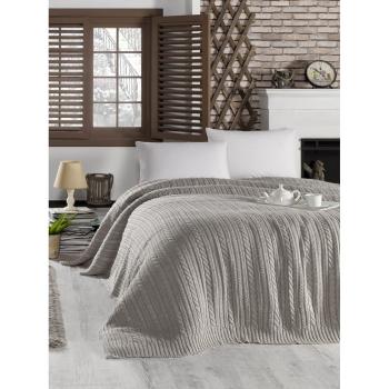 Ciemnobeżowa narzuta na łóżko z domieszką bawełny Homemania Decor Camila, 220x240 cm