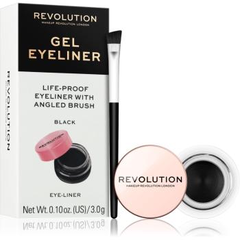Makeup Revolution Gel Eyeliner Pot eyeliner w żelu z pędzelkiem odcień Black 3 g