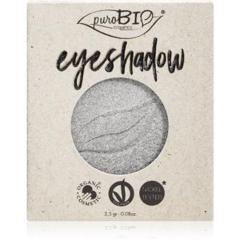 puroBIO Cosmetics Compact Eyeshadows cienie do powiek napełnienie odcień 23 Silver 2,5 g