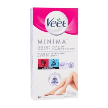 Veet Minima™ Easy-Gel™ Wax Strips Legs & Body 12 szt akcesoria do depilacji dla kobiet Uszkodzone pudełko