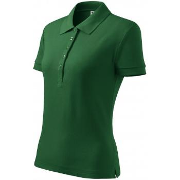 Damska koszulka polo, butelkowa zieleń, XL