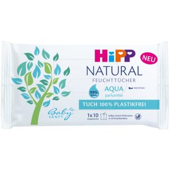 Hipp Babysanft Aqua Natural nawilżane chusteczki oczyszczające dla dzieci od urodzenia 10 szt.
