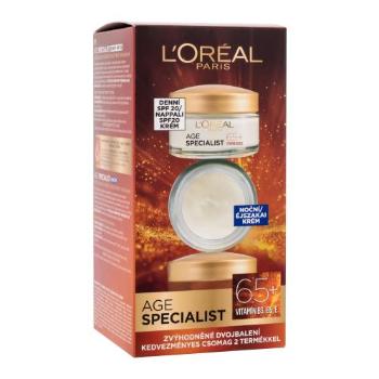 L'Oréal Paris Age Specialist 65+ zestaw Krem do twarzy na dzień 50 ml + krem do twarzy na noc 50 ml dla kobiet Uszkodzone pudełko