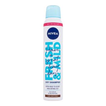Nivea Fresh & Mild Dark Hair Tones 200 ml suchy szampon dla kobiet uszkodzony flakon
