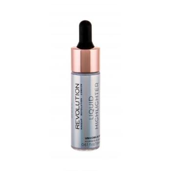 Makeup Revolution London Liquid Highlighter 18 ml rozświetlacz dla kobiet uszkodzony flakon Unicorn Elixir