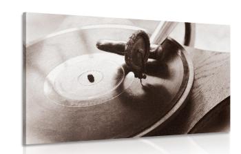 Obraz zabytkowy gramofon - 90x60