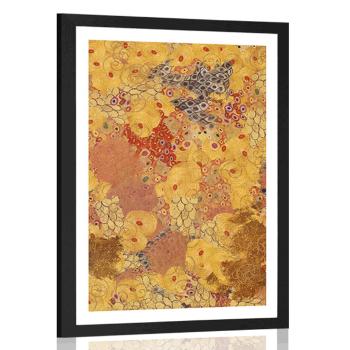 Plakat z passe-partout abstrakcja w stylu G. Klimt - 30x45 white