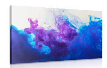 Obraz atrament w odcieniach niebiesko-fioletowych - 120x80