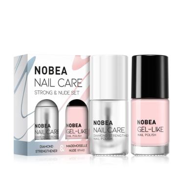 NOBEA Nail Care Strong & Nude Set zestaw lakierów do paznokci