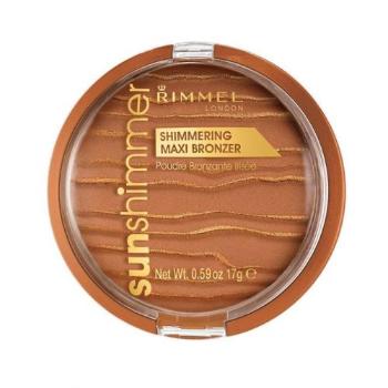 Rimmel London Sun Shimmer Shimmering Maxi Bronzer 17 g puder dla kobiet 003 Sun Queen