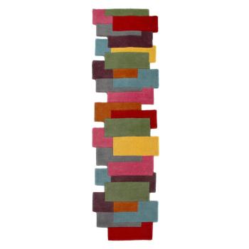 Kolorowy wełniany chodnik Flair Rugs Collage, 60x230 cm