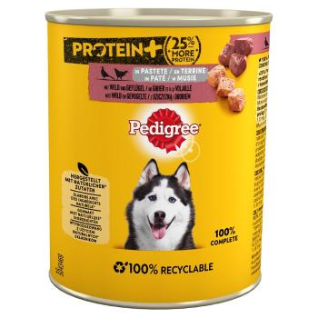PEDIGREE Adult Protein+ puszka 12x800 g mokra karma pełnoporcjowa dla dorosłych psów z dziczyzną i drobiem w musie