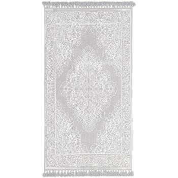 Szary ręcznie tkany bawełniany dywan Westwing Collection Salima, 700 x 140 cm
