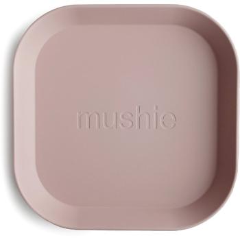 Mushie Square Dinnerware Plates talerz Blush 2 szt.