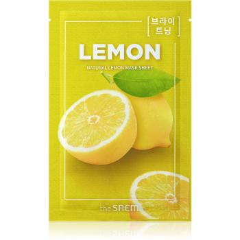The Saem Natural Mask Sheet Lemon maseczka płócienna o działaniu rozjaśniającym i nawilżającym 21 ml