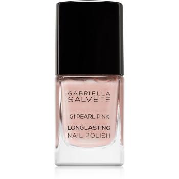 Gabriella Salvete Longlasting Enamel lakier do paznokci o dużej trwałości z perłowym blaskiem odcień 51 Pearl Pink 11 ml