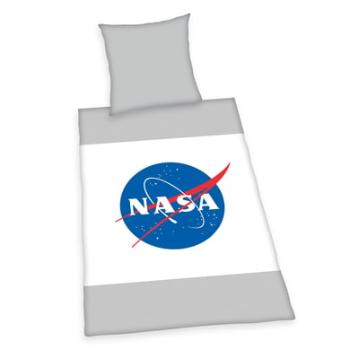 HERDING Pościel NASA szaro-biała 135 x 200 cm