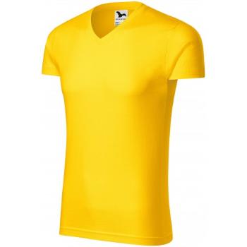 Obcisła koszulka męska, żółty, XL