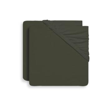 jollein Fitted Sheet Cradle Jersey 40/50x80/90cm Pack of 2 Leaf Green