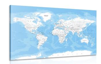 Obraz stylowa mapa świata - 60x40
