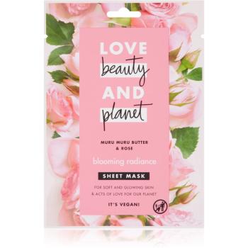 Love Beauty & Planet Blooming Radiance Muru Muru Butter & Rose maseczka płócienna z efektem rozjaśniającym 21 ml