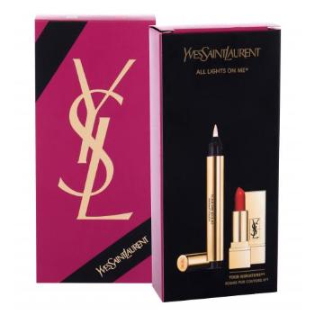 Yves Saint Laurent Touche Éclat Kit zestaw Rozświetlacz Touche Éclat 2,5 ml + Pomadka Rouge Pur Couture 1,4 ml No.1 dla kobiet No.2