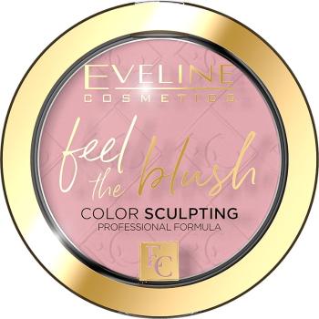 Eveline Cosmetics Feel The Blush pudrowy róż dla długotrwałego efektu z matowym wykończeniem odcień 01 Peony 5 g