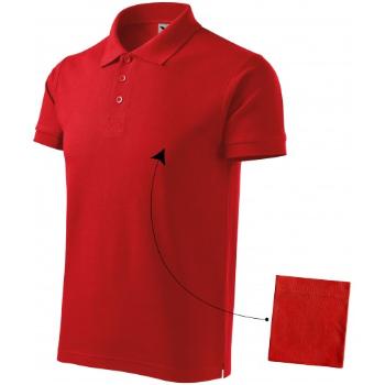 Elegancka męska koszulka polo, czerwony, M