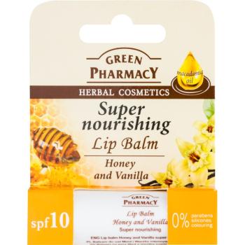 Green Pharmacy Lip Care odzywczy balsam do ust SPF 10 bez silikonów, parabenów i barwników 3.6 g