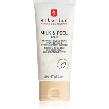 Erborian Milk & Peel Mleczko oczyszczające do twarzy dla efektu rozjaśnienia i wygładzenia skóry 75 ml