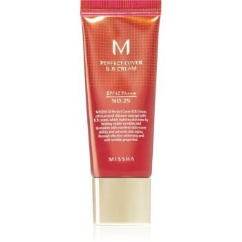 Missha M Perfect Cover krem BB z bardzo wysokim filtrem UV małe opakowanie odcień No. 25 Warm Beige SPF 42/PA+++ 20 ml