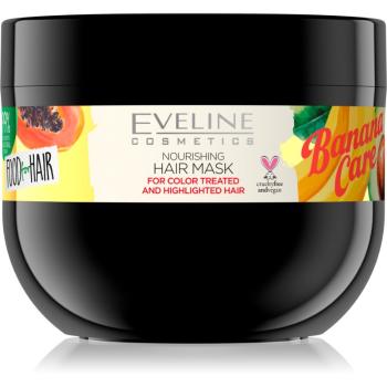 Eveline Cosmetics Food for Hair Banana odżywcza maska do włosów do włosów farbowanych i po balejażu 500 ml