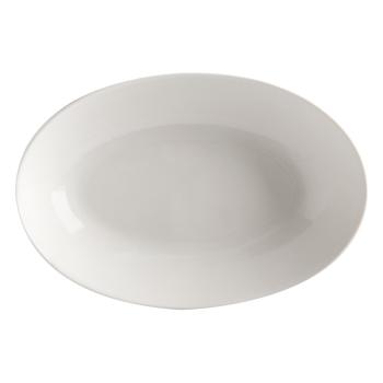 Biały porcelanowy głęboki talerz Maxwell & Williams Basic, 25x17 cm