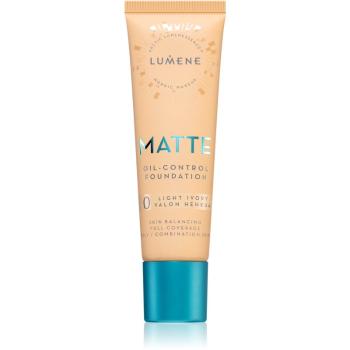 Lumene Nordic Makeup Matte podkład - fluid do skóry tłustej i mieszanej odcień 0 Light Ivory 30 ml