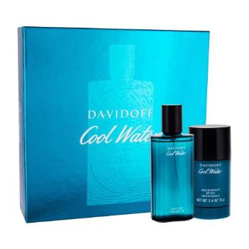 Davidoff Cool Water zestaw Edt 75 ml + Deostick 75 ml dla mężczyzn Uszkodzone pudełko