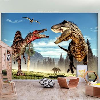 Fototapeta - Fighting Dinosaurs - 450x315
