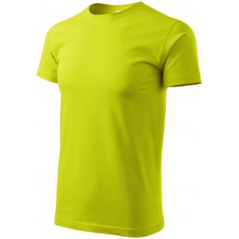 Prosta koszulka męska, limonkowy, XL