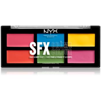 NYX Professional Makeup SFX Creme Colour™ paleta do ciała i twarzy odcień Brights 6 x 1.4 g